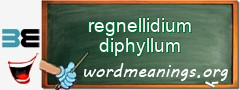 WordMeaning blackboard for regnellidium diphyllum